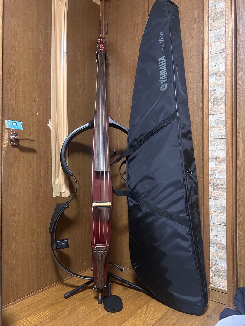 YAMAHA SILENT Bass SLB100 本体＋専用ケース+膝当て付
