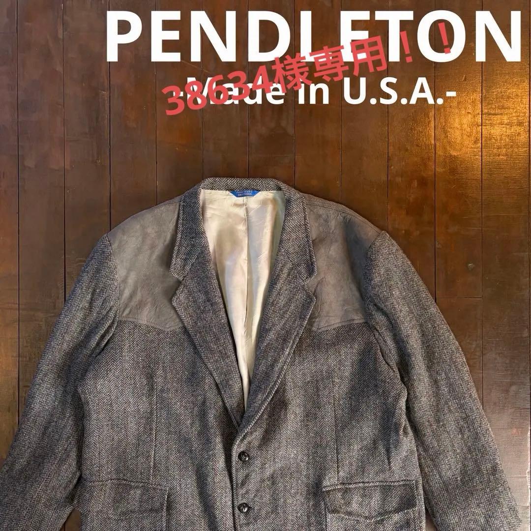 USA製！！【Pendleton ペンドルトン】ウールテーラードジャケット 56